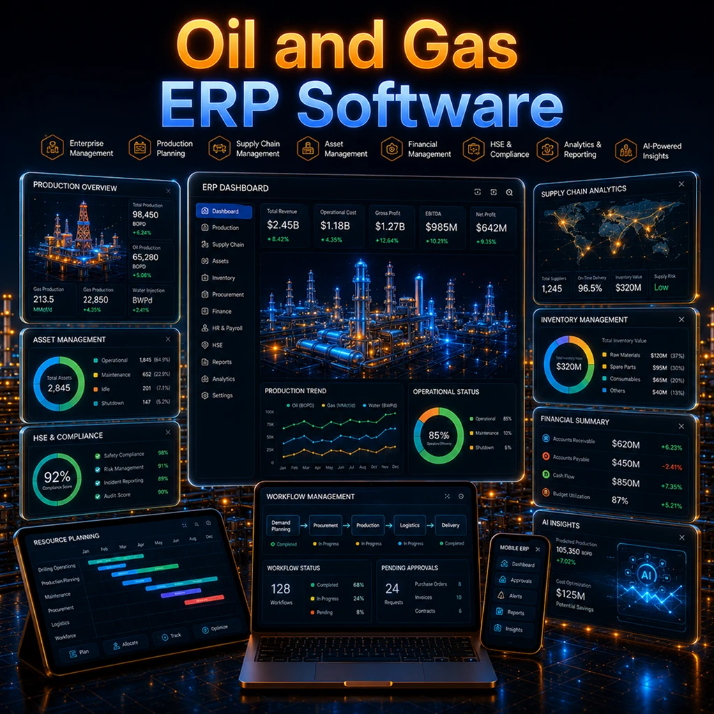 Oil and gas ERP software solutions